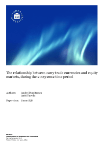 The relationship between carry trade currencies and