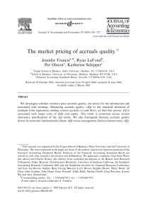 The market pricing of accruals quality