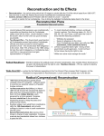 Reconstruction and Its Effects - Westwood Regional School District