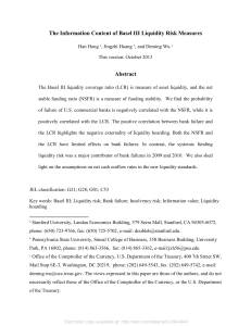 The Information Content of Basel III Liquidity Risk Measures Abstract