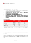 NEWS RELEASE GOLDEN ENERGY AND RESOURCES