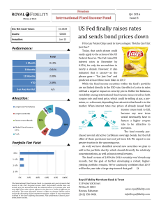 US Fed finally raises rates and sends bond prices down