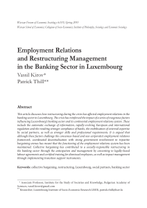Employment Relations and Restructuring Management in the