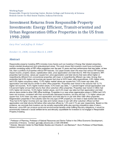 Investment Returns from Responsible Property Investments: Energy