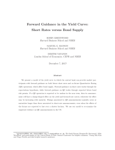Forward Guidance in the Yield Curve: Short Rates versus Bond Supply