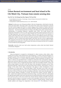 Urban thermal environment and heat island in Ho Chi