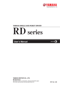 Robot Driver RD Series User`s Manual English