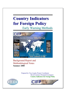 Country Indicators for Foreign Policy