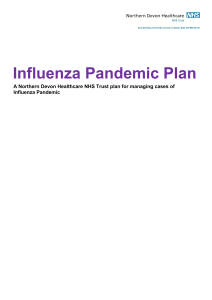 Influenza Pandemic Plan - Northern Devon Healthcare NHS Trust