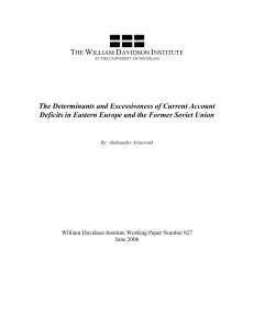 The Determinants and Excessiveness of Current Account