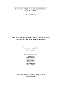 capital requirements and bank behaviour: the impact of