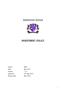 Investment Policy 2013