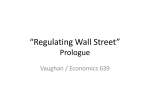 Regulating Wall Street* Prologue