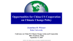 Opportunities for China-US Cooperation on Climate Change Policy