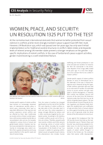 Women, Peace, and Security: UN Resolution 1325 Put to the Test