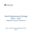 Youth unemployment - Regulation Impact Statement Updates
