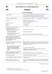 PCT Applicant`s Guide – International Phase – Annex B