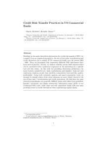 Credit Risk Transfer Practices in US Commercial Banks