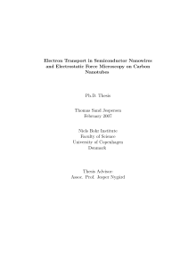 Electron Transport in Semiconductor Nanowires and Electrostatic