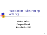 Association Rules Mining with SQL