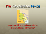 Pre-Revolution Texas