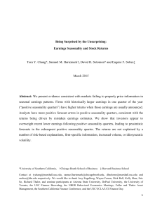 Earnings Seasonality and Stock Returns