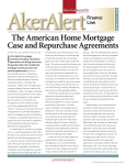 The American Home Mortgage Case and Repurchase Agreements