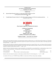 FORM 10-Q KBR, Inc. (Exact name of registrant as specified in its