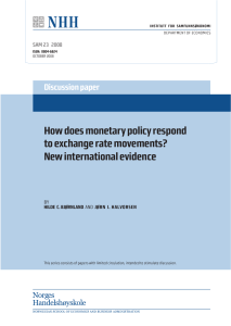 How does monetary policy respond to exchange rate movements