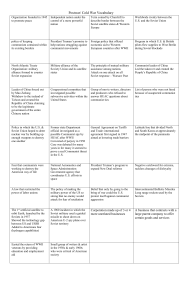 Cold War Vocab