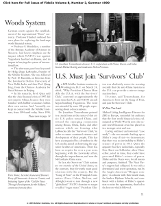 US Must Join `Survivors` Club`
