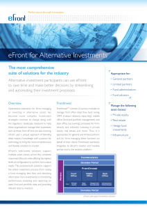 eFront for Alternative Investments