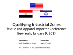 Qualifying Industrial Zones - United States Fashion Industry