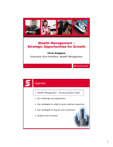 Wealth Management – Strategic Opportunities for Growth