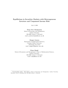 Equilibrium in Securities Markets with Heterogeneous