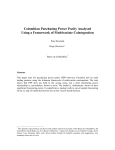 Colombian Purchasing Power Parity Analysed Using a Framework