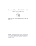 Evaluation of Magnetic Materials for Very High Frequency Power