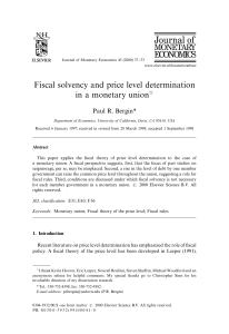 Fiscal solvency and price level determination in a monetary union