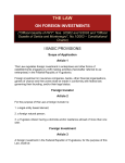 the Law on Foreign Investment