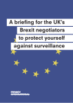 has today sent top EU and UK Brexit negotiators* a briefing