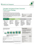 Canadian Investment Grade Corporate Fixed Income Strategy