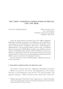 the “first” european codification of private law: the abgb