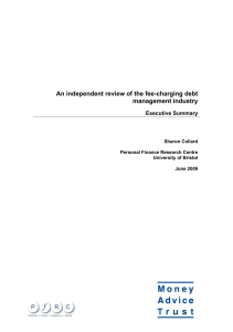 An independent review of the fee-charging debt management industry
