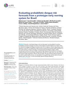 Evaluating probabilistic dengue risk forecasts from a prototype early