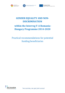 GENDER EQUALITY AND NON- DISCRIMINATION within