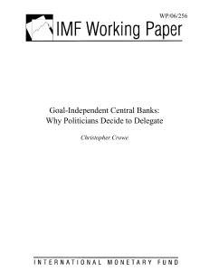 Goal-Independent Central Banks