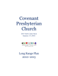 The Long Range Planning Process of Covenant Presbyterian Church