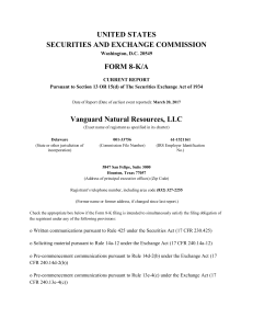 UNITED STATES SECURITIES AND EXCHANGE COMMISSION