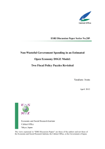 Non-Wasteful Government Spending in an Estimated Open