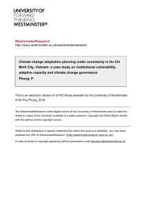 WestminsterResearch Climate change adaptation planning under